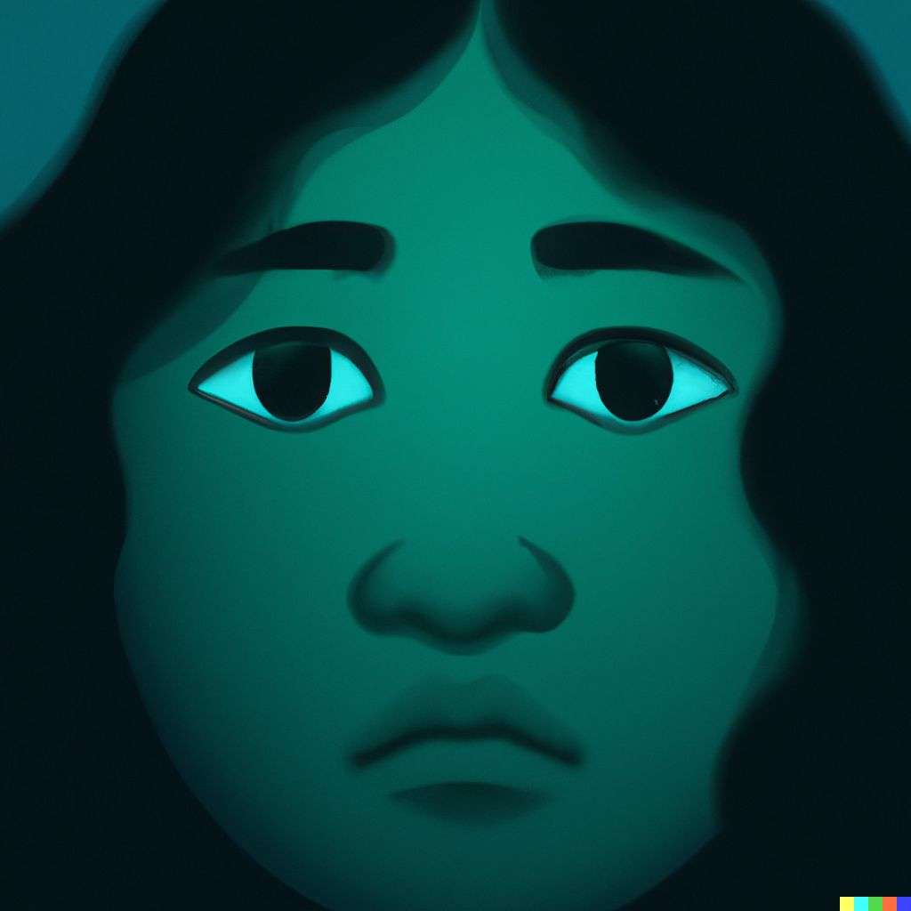 a representation of anxiety, digital art created in Procreate